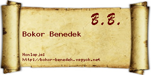 Bokor Benedek névjegykártya